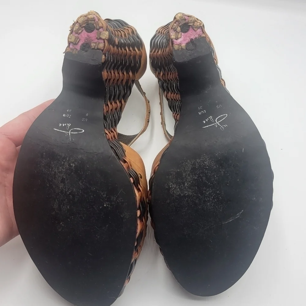 Le Due by Due Farina platform Sandals size 39 see description